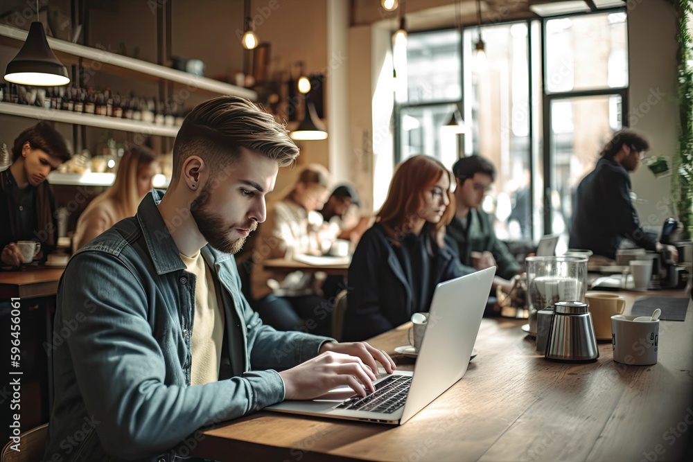 Working from the Cafe: A Generative AI Interpretation Working from the Cafe: A Generative AI Interpretation