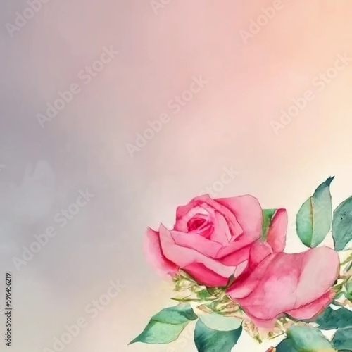 Watercolor rose card_2