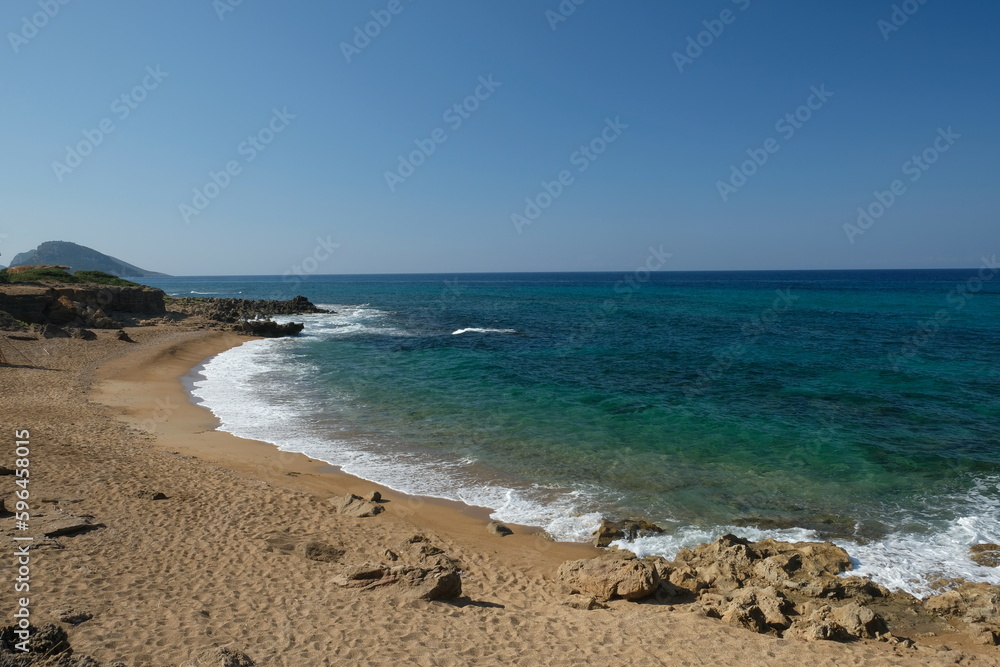 Beach in romanos greece