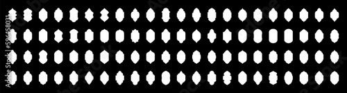 Set of arabic style windows. Ornamental arabic windows. Traditional islamic design illustration. Architectural design elements