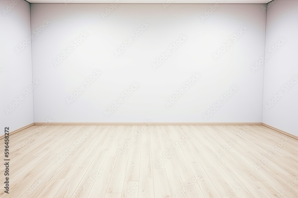 an empty room with a minimalistic design. Generative AI an empty room with a minimalistic design. Generative AI