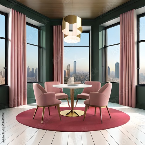 Obraz na płótnie modern living room interior w salonie