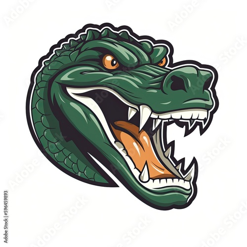 fierce crocodile mascot © Sharzz