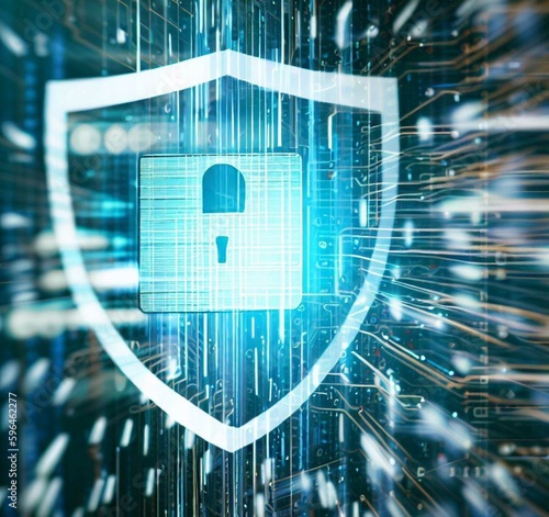 Digital data security concept.