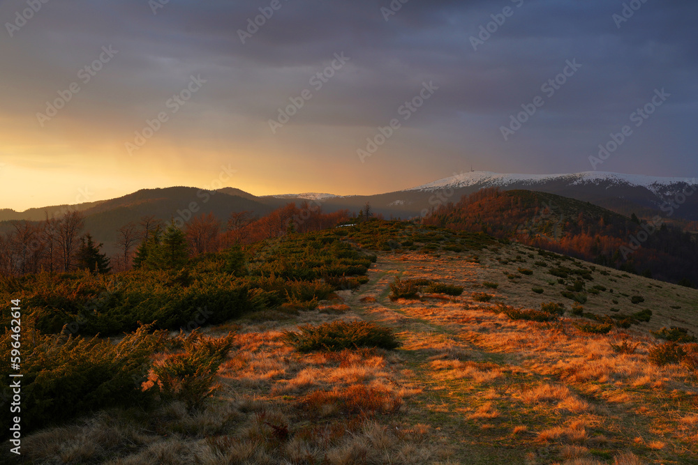 Alpine landscape in the Occidental Carpathians, Transylvania, Romania, Europe      
