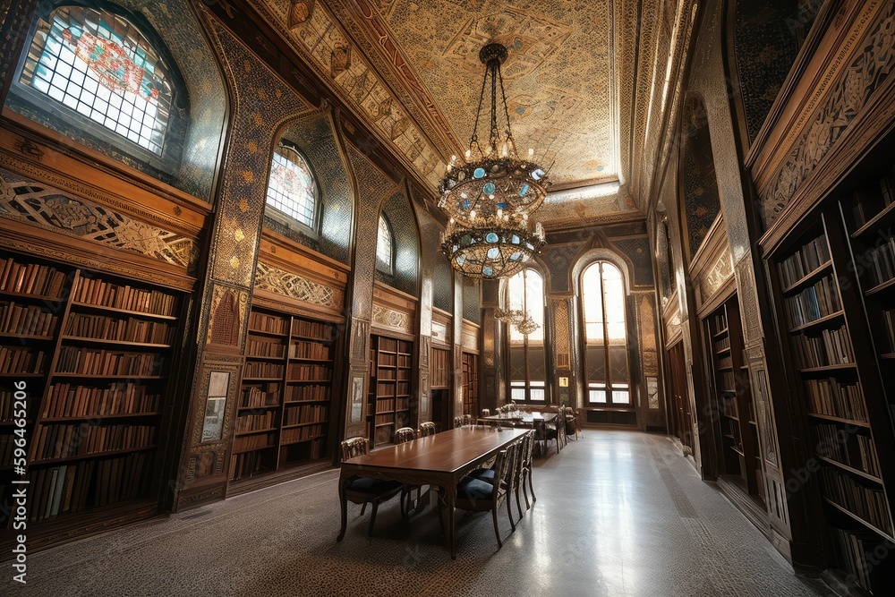 Generative AI Artistry: Depiction of a Classic Library Generative AI Artistry: Depiction of a Classic Library