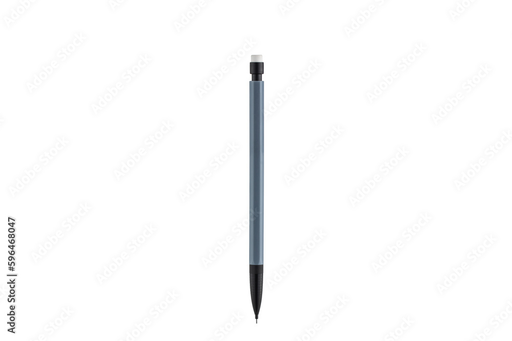 Plastic pencil on a white background.