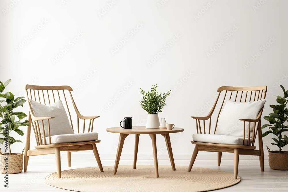 cozy living room with comfortable seating and a stylish coffee table. Generative AI cozy living room with comfortable seating and a stylish coffee table. Generative AI