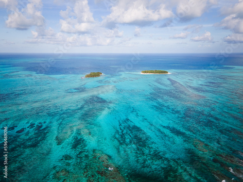 aerial view of san andres island in Colombia, sea of ​​seven colors © Wil.Amaya