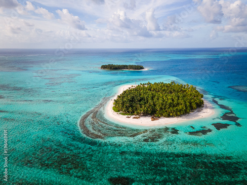 Obraz na płótnie aerial view of san andres island in Colombia, sea of seven colors w salonie