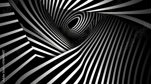 abstract black and white background illustration. Generative AI