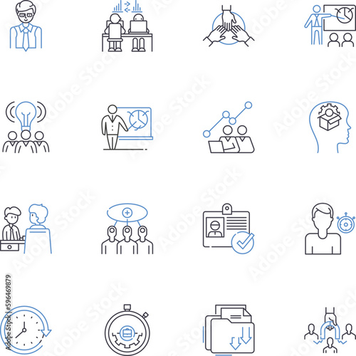 Logistics management line icons collection. Shipment, Inventory, Transportation, Warehouse, Distribution, Supply-chain, Freight vector and linear illustration. Route,Packaging,Materials Generative AI