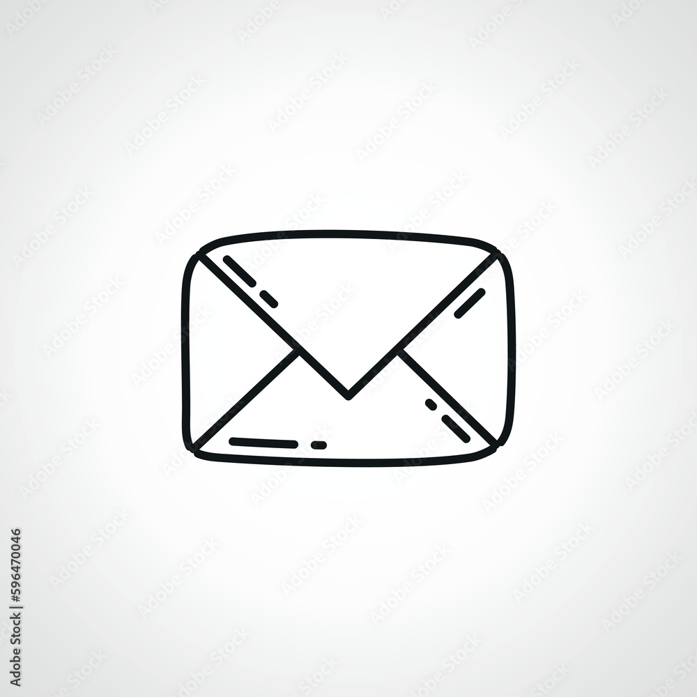 mail, envelope outline icon. Email line icon. mail, envelope outline icon. Email line icon.