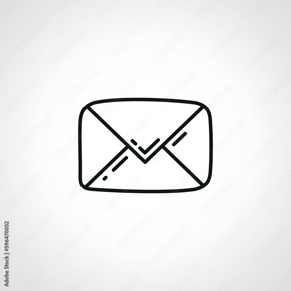 mail, envelope outline icon. Email line icon. mail, envelope outline icon. Email line icon.