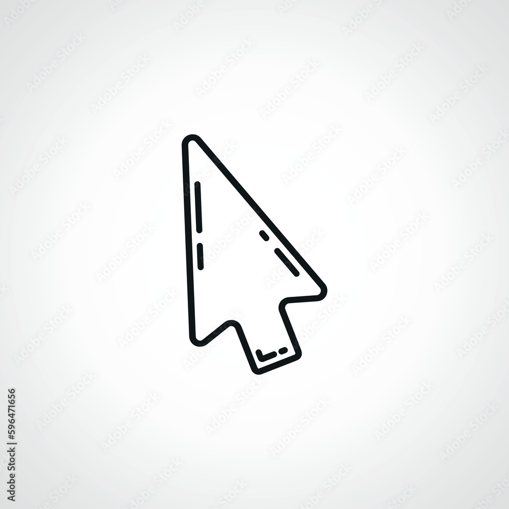 Cursor line icon. Cursor outline icon Cursor line icon. Cursor outline icon