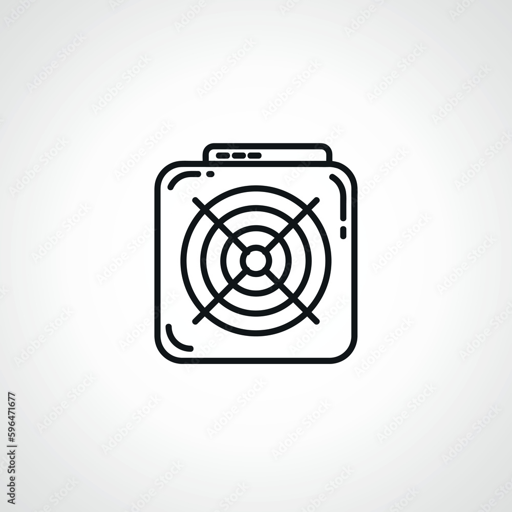 ASIC Miner Line icon. asic miner outline icon ASIC Miner Line icon. asic miner outline icon