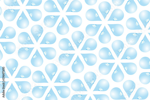 Raindrops pattern, vector illustration of circularly arranged droplets	