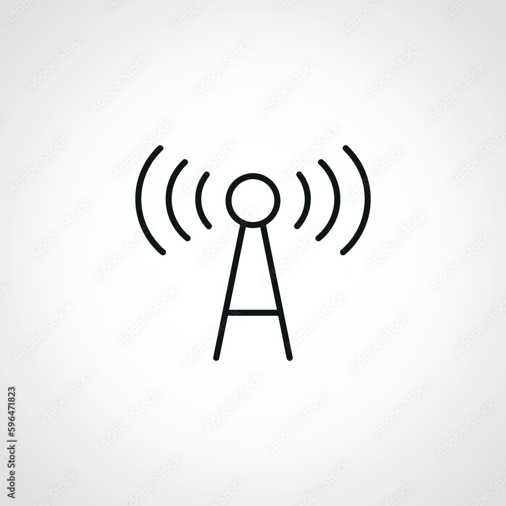 gsm outline icon. Base transceiver station line icon. gsm outline icon. Base transceiver station line icon.