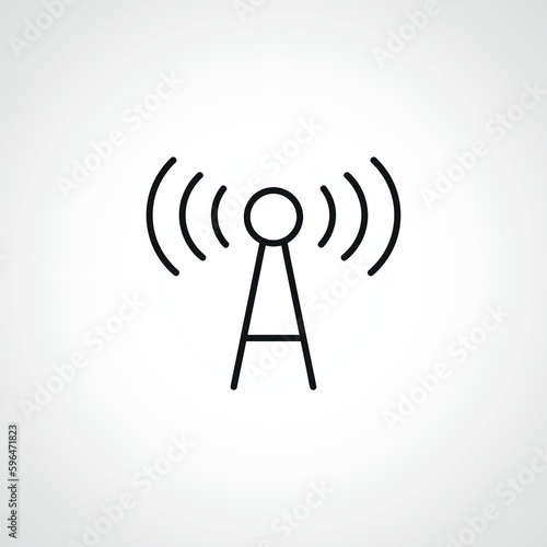gsm outline icon. Base transceiver station line icon.