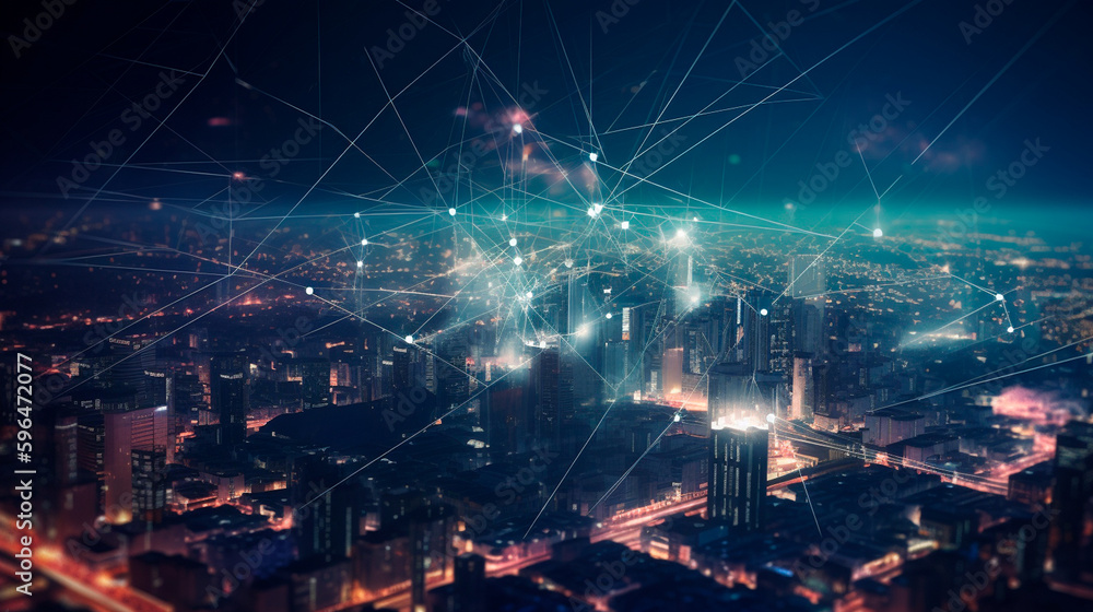 Background image shows a 5G global network technology communication antenna tower for wireless high speed internet. Generative AI Background image shows a 5G global network technology communication antenna tower for wireless high speed internet. Generative AI
