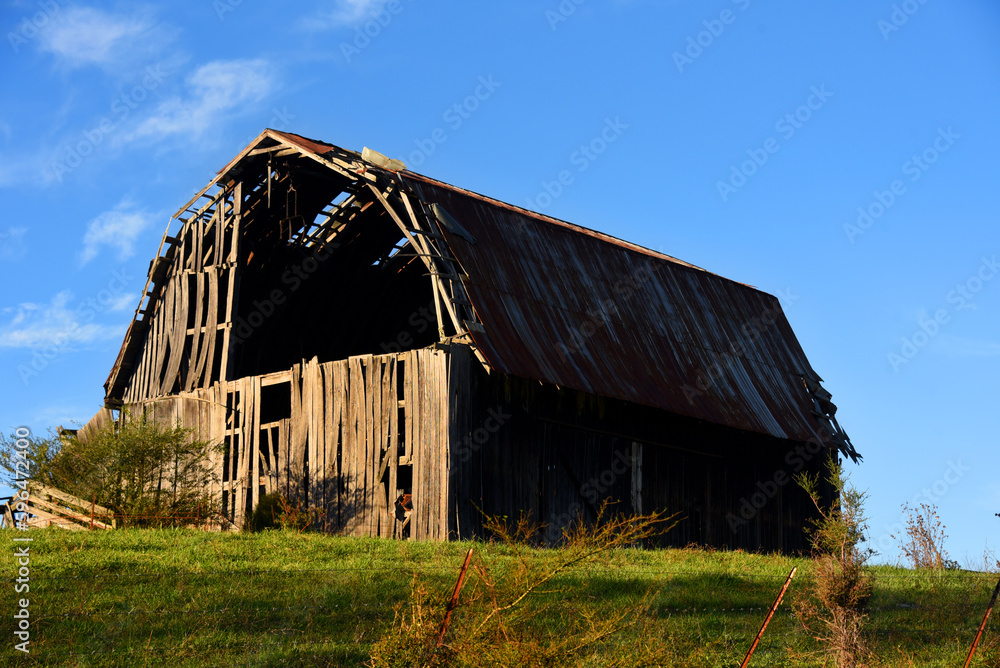 Obraz premium Big Hole in Barn Loft