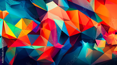 A geometric abstract background featuring abstract polygons
