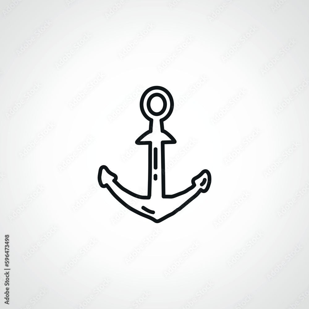 Anchor Line Icon. Anchor outline icon Anchor Line Icon. Anchor outline icon