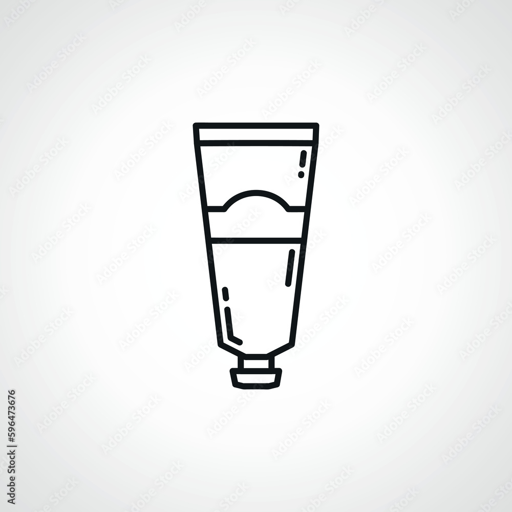 skin cream line icon. tube of cream outline icon skin cream line icon. tube of cream outline icon