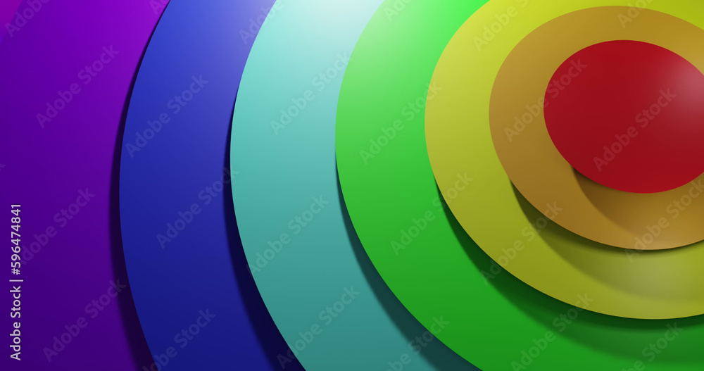 Image of colourful and multiple circles in row Image of colourful and multiple circles in row