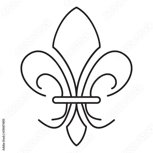 Isolated abstract lys flower symbol icon Vector