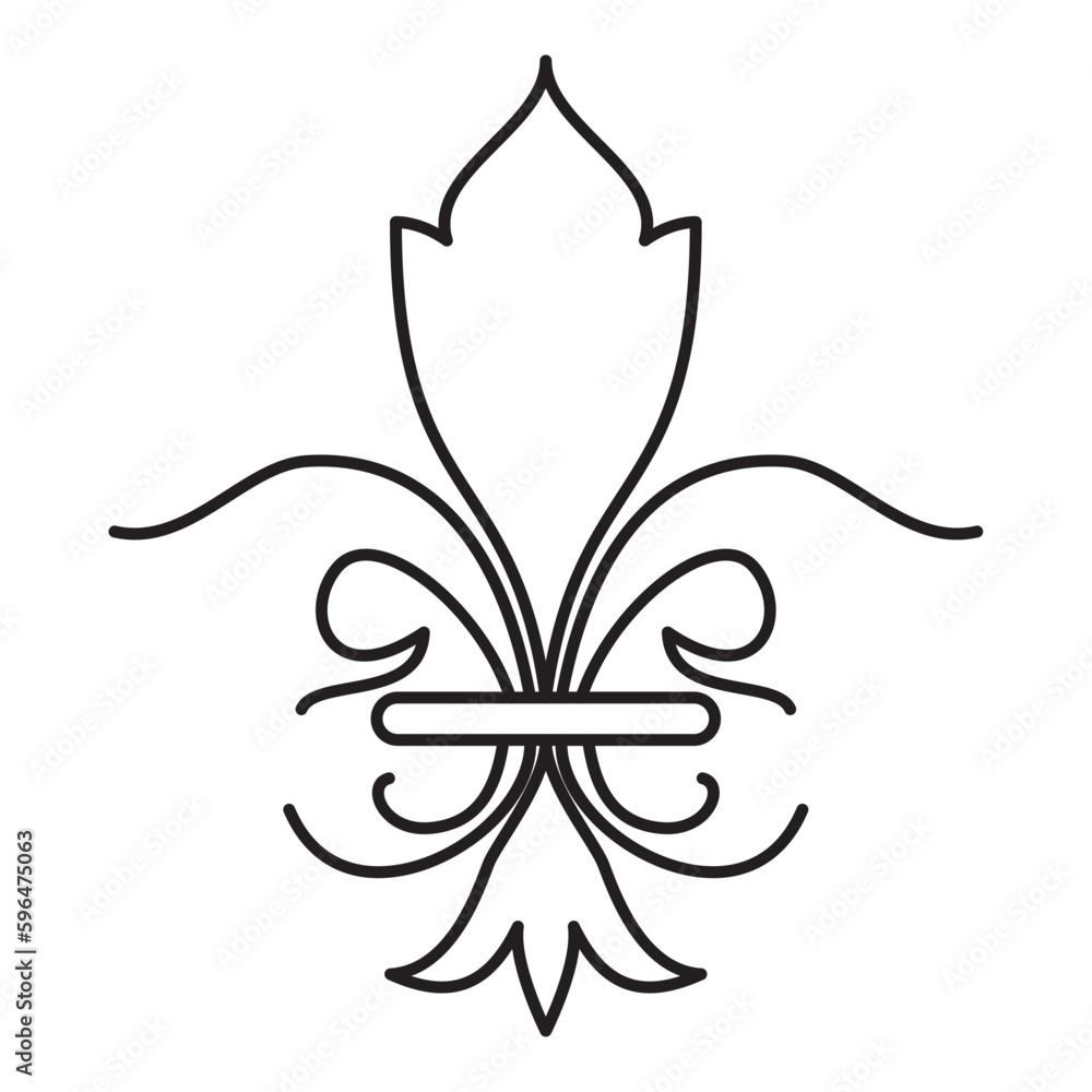Isolated abstract lys flower symbol icon Vector Isolated abstract lys flower symbol icon Vector