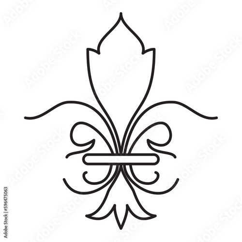 Isolated abstract lys flower symbol icon Vector