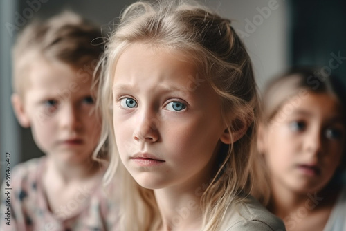 sad or annoyed or bored kid...