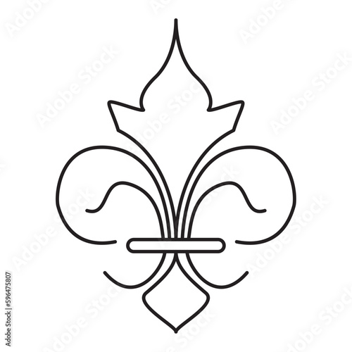 Isolated abstract lys flower symbol icon Vector