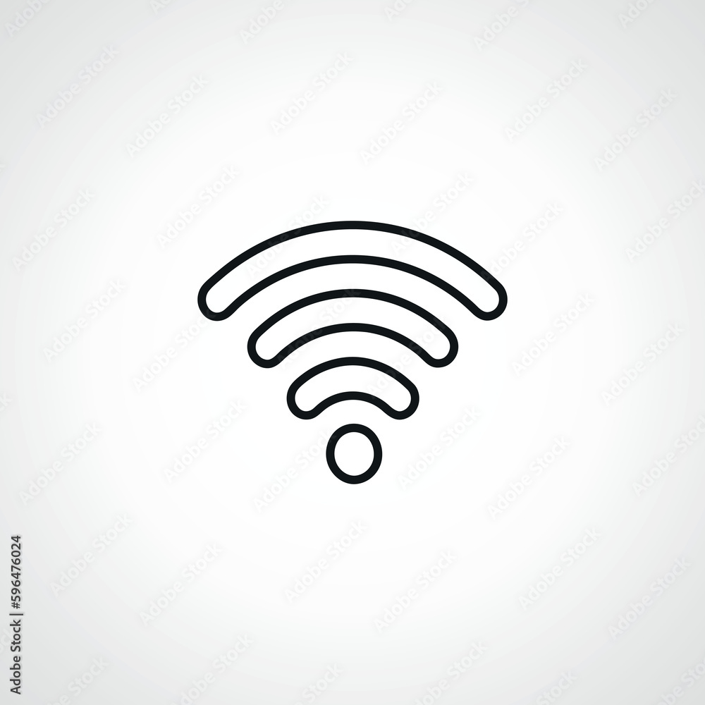 Wi-Fi line icon. wifi sign, wi fi outline icon Wi-Fi line icon. wifi sign, wi fi outline icon