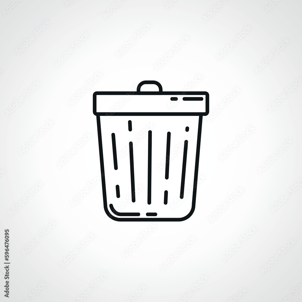 trash can line icon. recycle can outline icon trash can line icon. recycle can outline icon