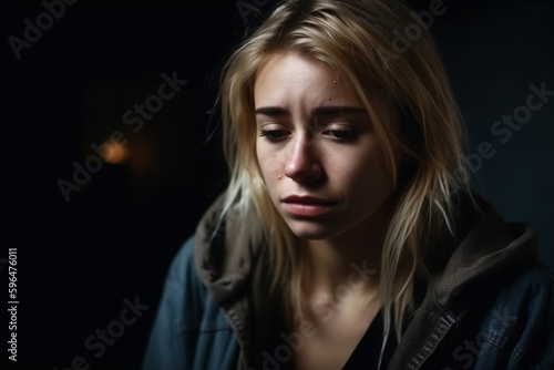 young adult woman or teenag...
