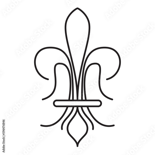 Isolated abstract lys flower symbol icon Vector