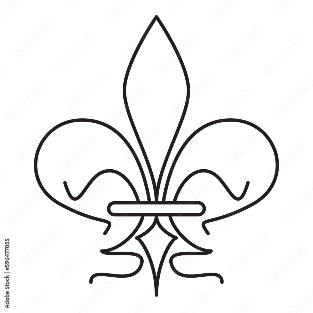 Isolated abstract lys flower symbol icon Vector Isolated abstract lys flower symbol icon Vector