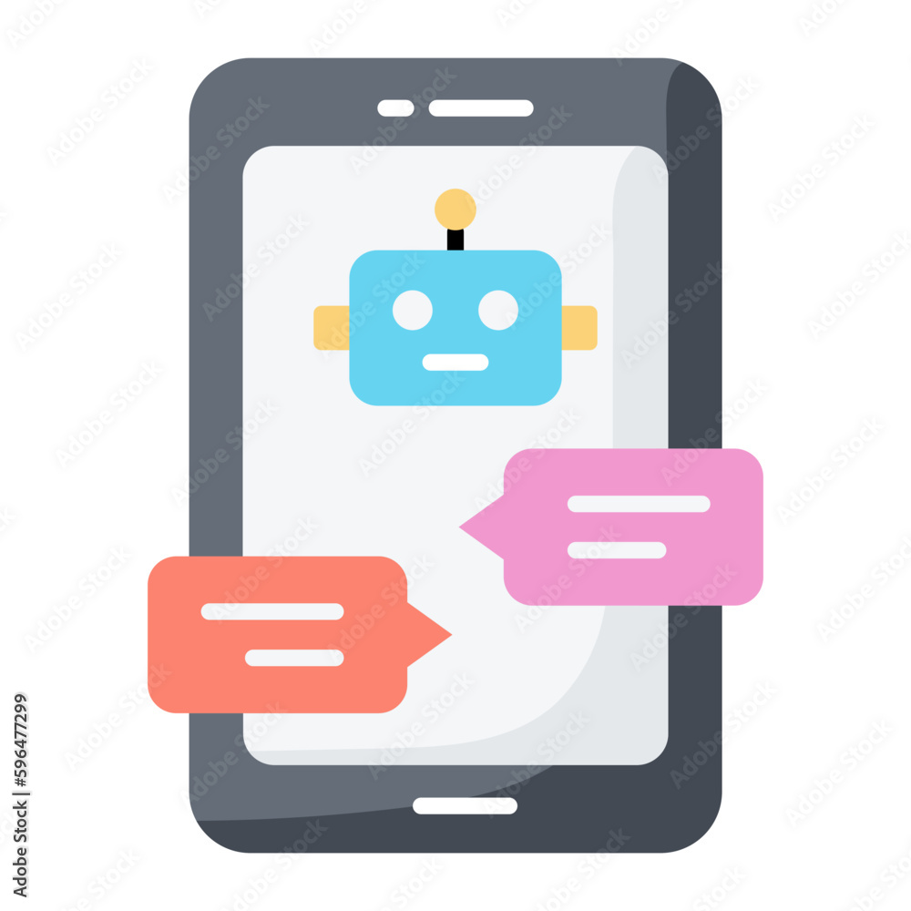 Chatbot Flat Icon Chatbot Flat Icon