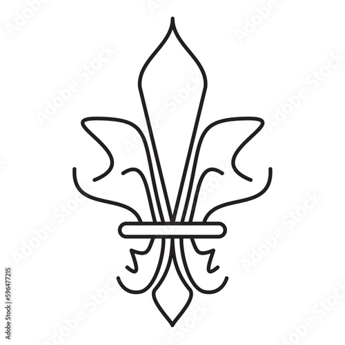 Isolated abstract lys flower symbol icon Vector