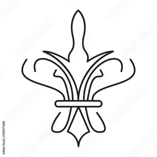 Isolated abstract lys flower symbol icon Vector
