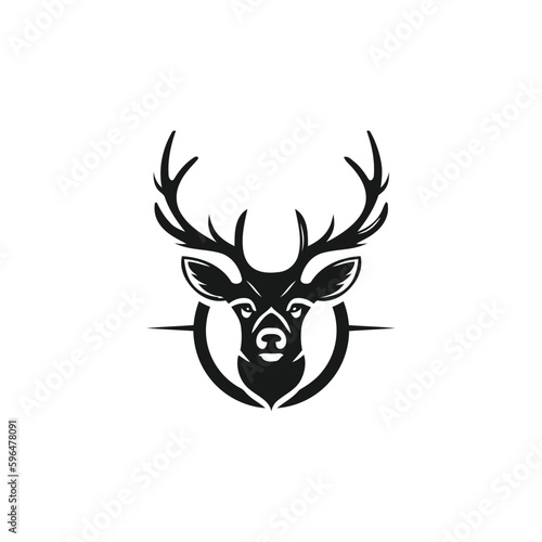 Hunter Deer minimalist logo design