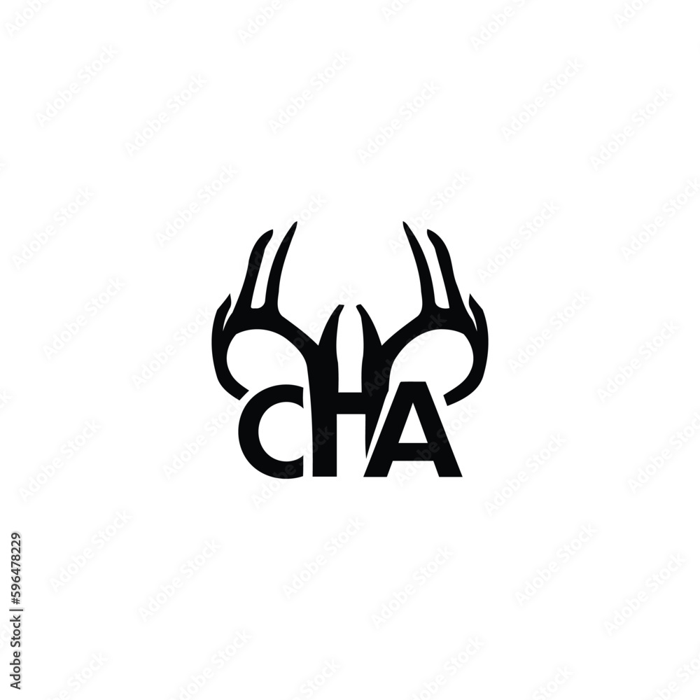 cha hunting minimalist logo design cha hunting minimalist logo design