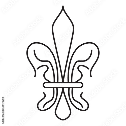 Isolated abstract lys flower symbol icon Vector