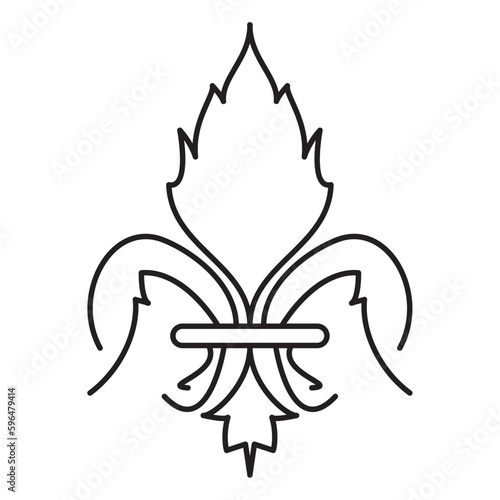 Isolated abstract lys flower symbol icon Vector