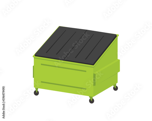 Dumpster icon. Clipart image isolated on white background