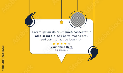 Client or customer service review testimonial social media post. Customer or client service feedback review post design template
