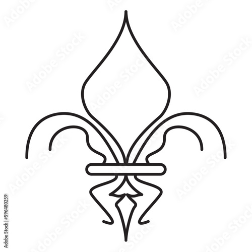 Isolated abstract lys flower symbol icon Vector