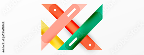 Background overlapping lines. Dynamic lines abstract wallpaper. Straight lines composition vector illustration for wallpaper banner background or landing page